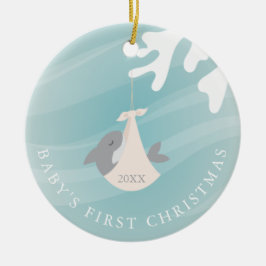 Sweet Shark Baby Keramik Ornament