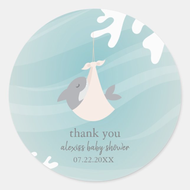 Sweet Shark Baby Runder Aufkleber (Vorderseite)