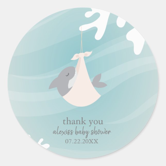 Sweet Shark Baby Runder Aufkleber (Vorderseite)