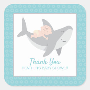 Sweet Shark Baby ShowSquare Aufkleber