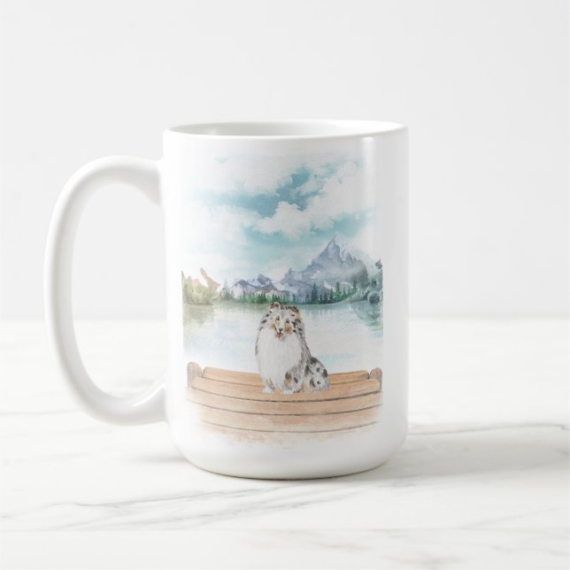 Sweet Shetland Sheepdog Keramik Tasse (Links)