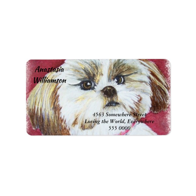 Sweet Shih Tzu ADDRESS Adressaufkleber (Vorne)
