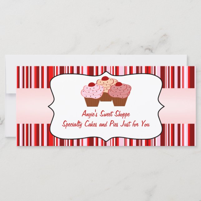 Sweet Shoppe Cupcake Business Geschenkgutschein (Vorderseite)