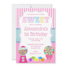 Sweet Shoppe Invitation d'anniversaire