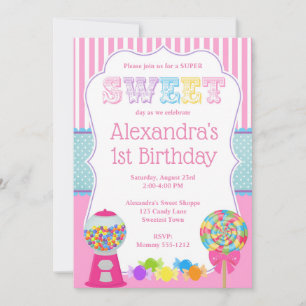 Sweet Shoppe Invitation d'anniversaire