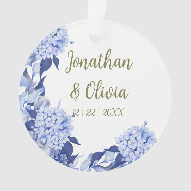 Sweet Shower Spring purple Floral Wedding Ornament (Vorderseite)