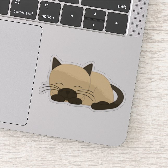 Sweet Siamese Cat Aufkleber (Detail)