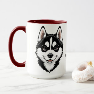 Sweet Siberian Husky Puppy Tasse