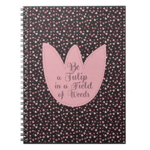 Sweet Simple Pink Tulip Pattern - Alle Richtungen Notizblock