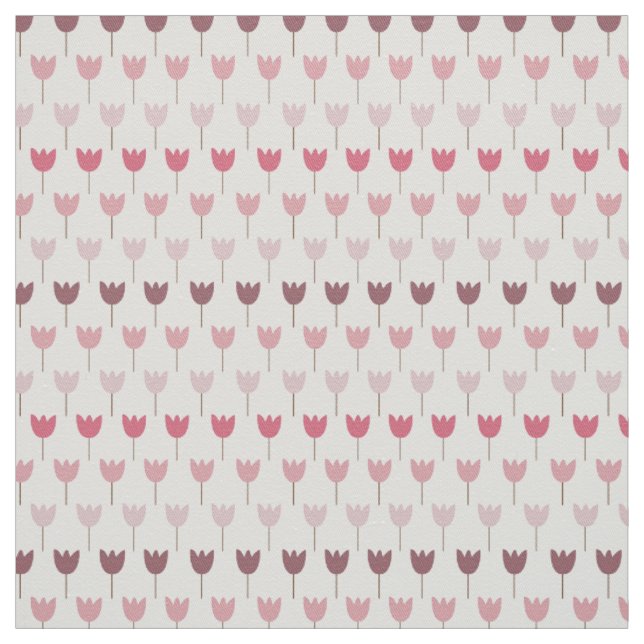 Sweet Simple Pink Tulip Pattern - Rosa Farben Stoff (Muster)
