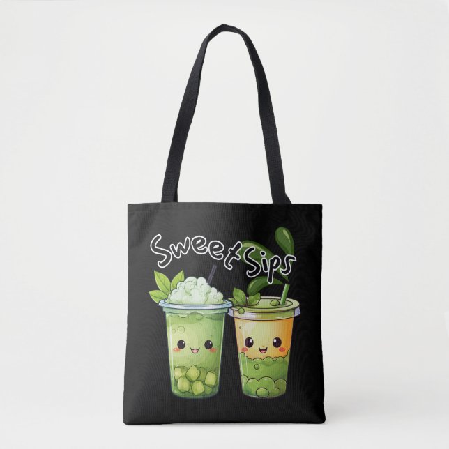 Sweet Sips Kawaii Bubble Tea Duo Tasche (Vorderseite)