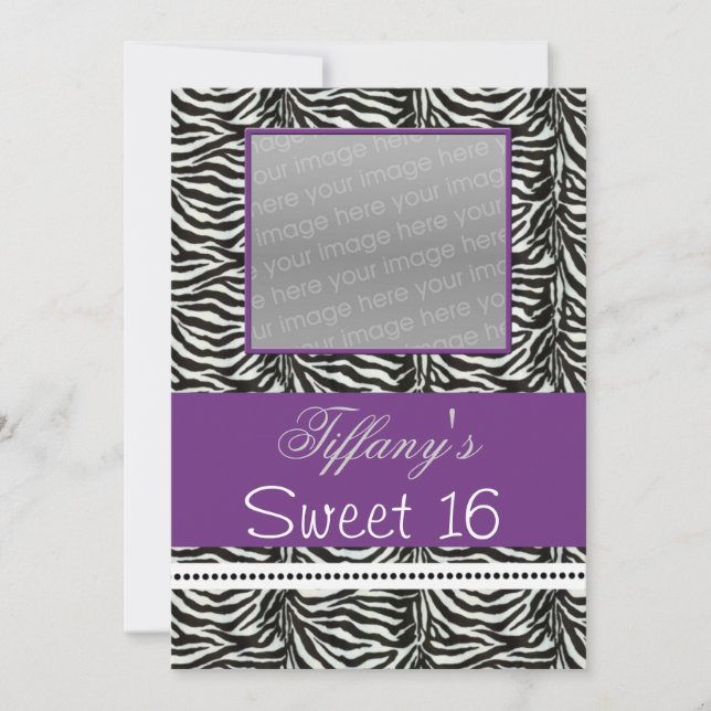 Sweet sixteen chic photo Invitation (Devant)