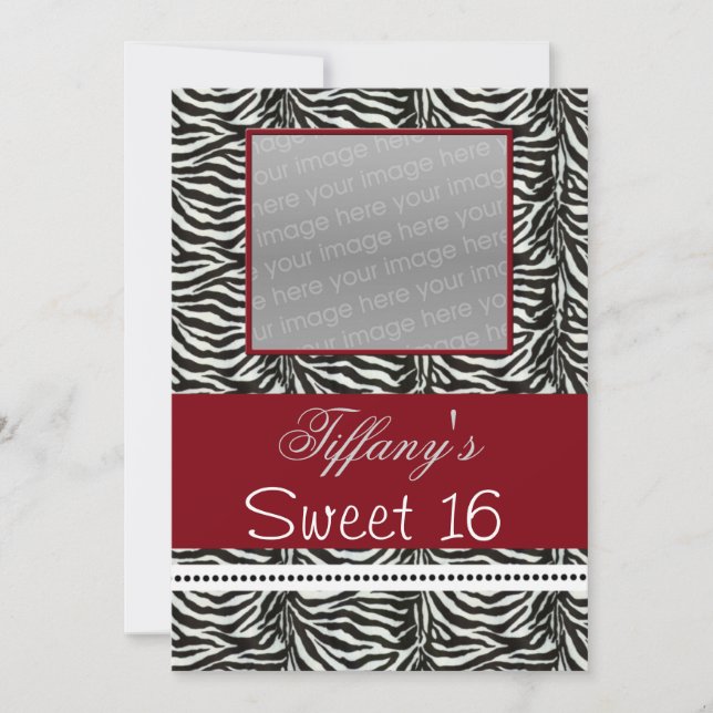 Sweet sixteen chic photo Invitation (Devant)