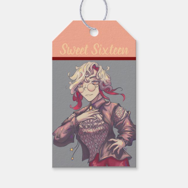Sweet sixteen, Citrine anime Geschenkanhänger (Vorderseite)
