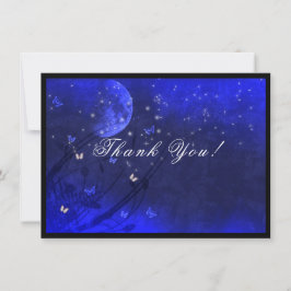 Sweet Sixteen Enchanted Evening Purple Blue Dankeskarte