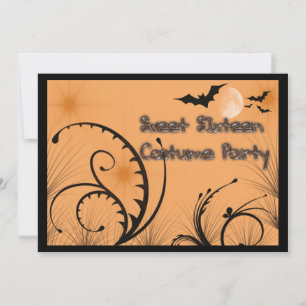 Sweet sixteen Halloween Costume Fête Invitation