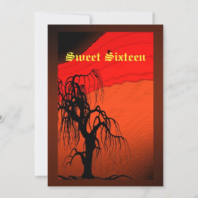 Sweet sixteen, Halloween Costume Invitation (Devant)