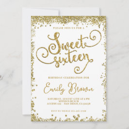 Sweet sixteen invitation fausse parties scintillan