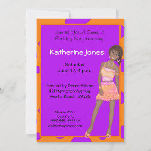 Sweet sixteen Invitations d'anniversaire