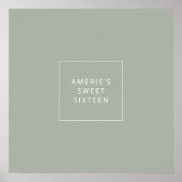 Sweet sixteen Signer Poster Conserver Décor