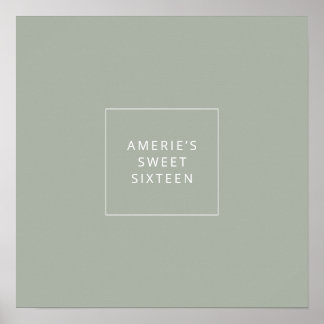 Sweet sixteen Signer Poster Conserver Décor