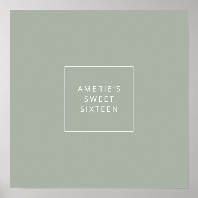 Sweet sixteen Signer Poster Conserver Décor (Devant)