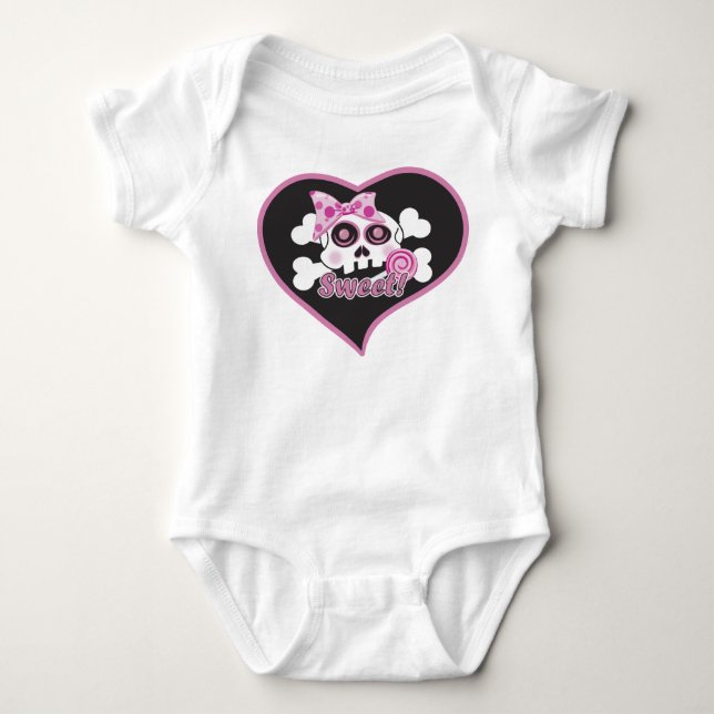 Sweet Skull Baby Strampler (Vorderseite)