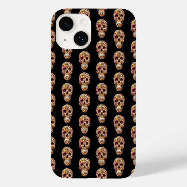 Sweet Skulls Case-Mate iPhone 14 Hülle (Rückseite)