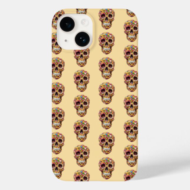 Sweet Skulls Case-Mate iPhone 14 Hülle (Rückseite)