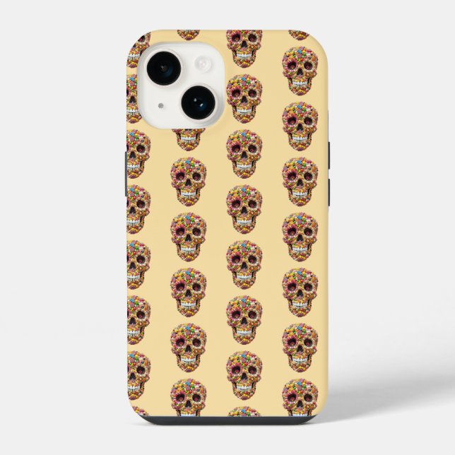 Sweet Skulls iPhone 14 Hülle (Rückseite)