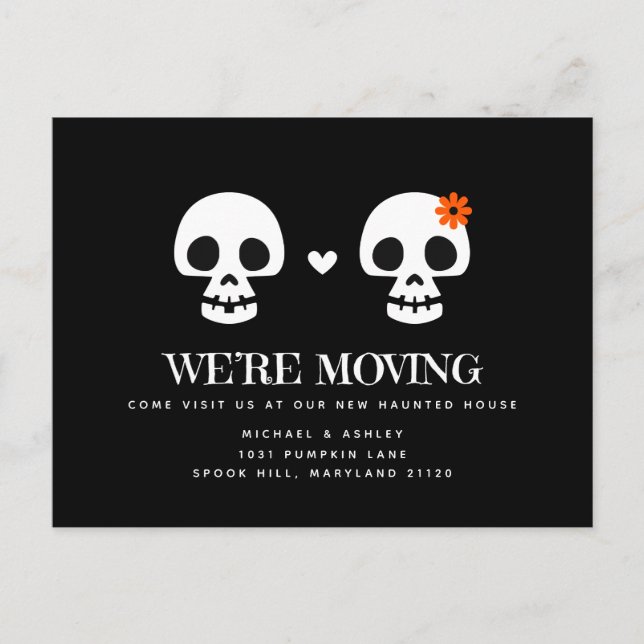 Sweet Skulls Mouncement Postcard Ankündigungspostkarte (Vorderseite)