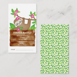 Sweet Sloth Girls Babydusche Windelwanne Begleitkarte