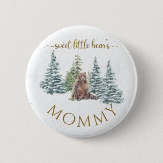 Sweet Small Bären Baby Shower Button Mommy