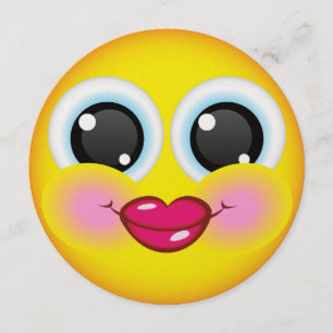 Sweet Smile Round Invitation - SRF