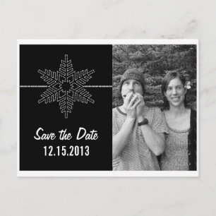 Sweet Snowflake Enregistrer la date carte postale,