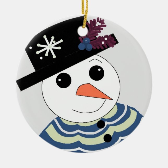 Sweet Snowman Keramikornament (Vorne)