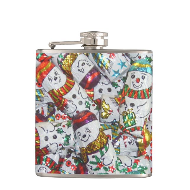 Sweet Snowmen Flasche Flachmann (Vorderseite)