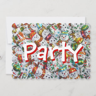 Sweet Snowmen Party Einladung