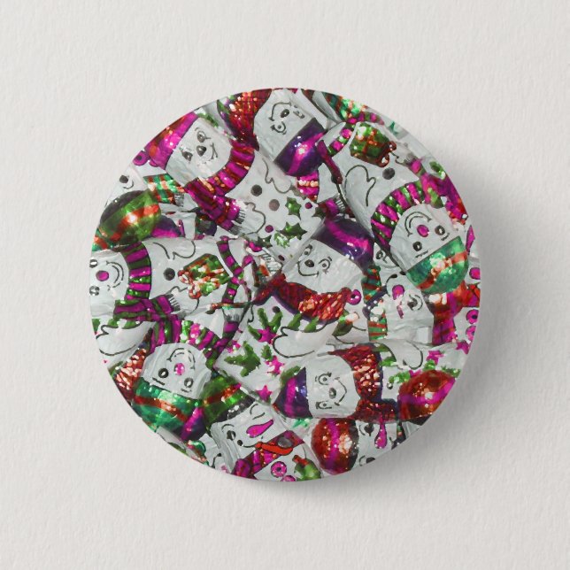 Sweet Snowmen Pink-Taste Button (Vorderseite)