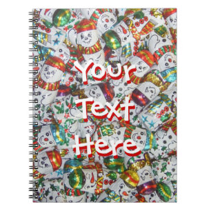 Sweet Snowmen Text Notebook Notizblock