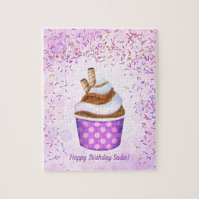 Sweet Soft Serve Ice Cream Personalize Birthday (Vertikal)