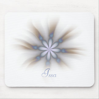 Sweet Soft Simple White Blue Kaffee Blume ähnlich Mousepad