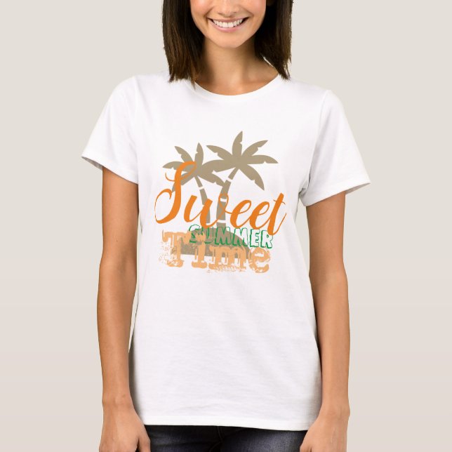Sweet Sommer Zeit bunt Sommervibes Frauen T-S T-Shirt (Vorderseite)
