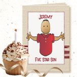 Sweet Son Cartoon Five Star Funny Birthday Karte<br><div class="desc">Diese lustige und niedliche Cartoon-Karte ist ein guter Weg,  um Ihrem Sohn einen guten Geburtstag zu wünschen. Lass ihm,  dass er fünf Sterne für dich ist!</div>