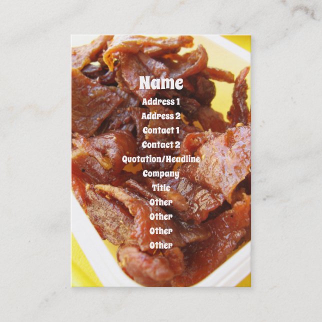 Sweet & Sour Dried Ham [Muu Wan] Visitenkarte (Vorderseite)