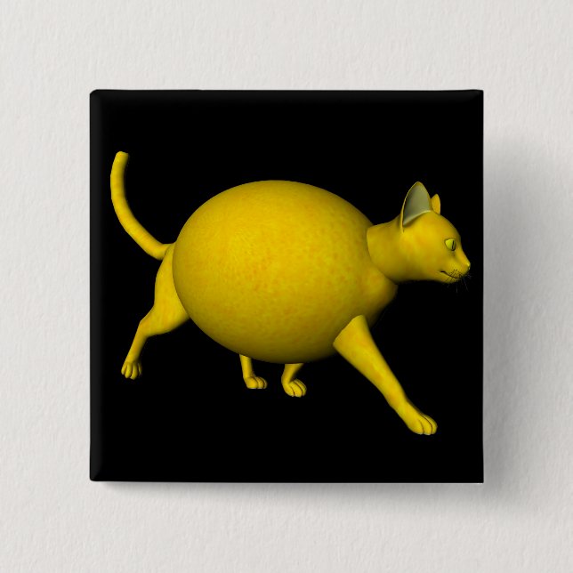 Sweet-Sour-Lemon-Katze Button (Vorderseite)