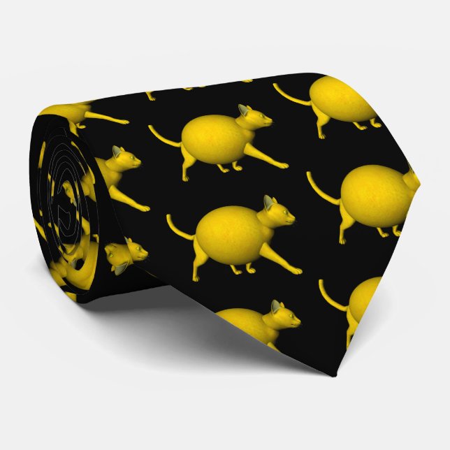 Sweet-sour Lemoncat Krawatte (Gerollt)