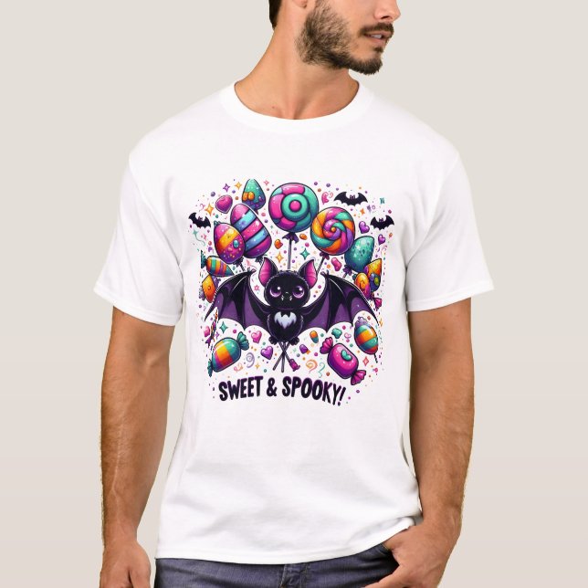 Sweet &amp; Spooky | Halloween Spooky Bat T-Shirt (Vorderseite)