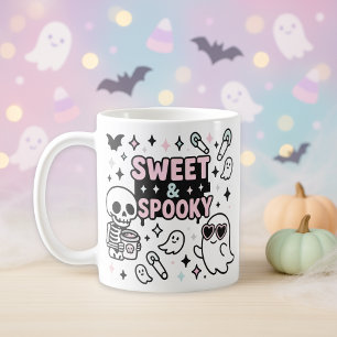 Sweet & Spooky Pastel Pink Halloween Kaffeetasse