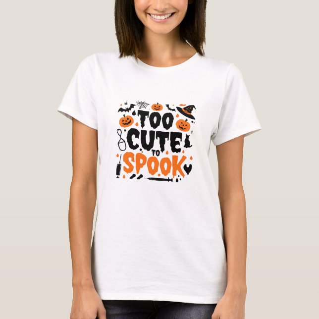 Sweet Spooky Vibes Unisex T - Shirt - Niedliches H (Vorderseite)